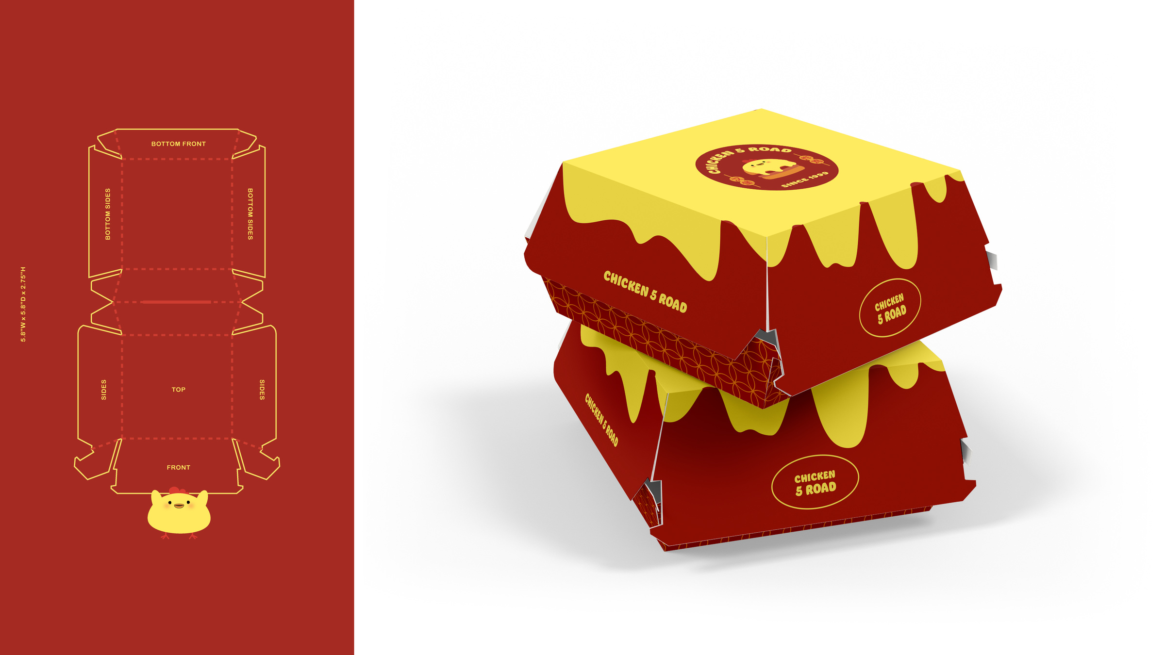 Burger box packaging