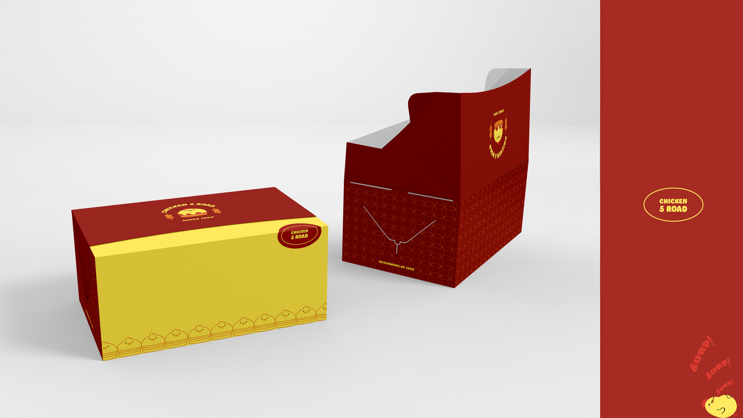Takeaway carton and fries box