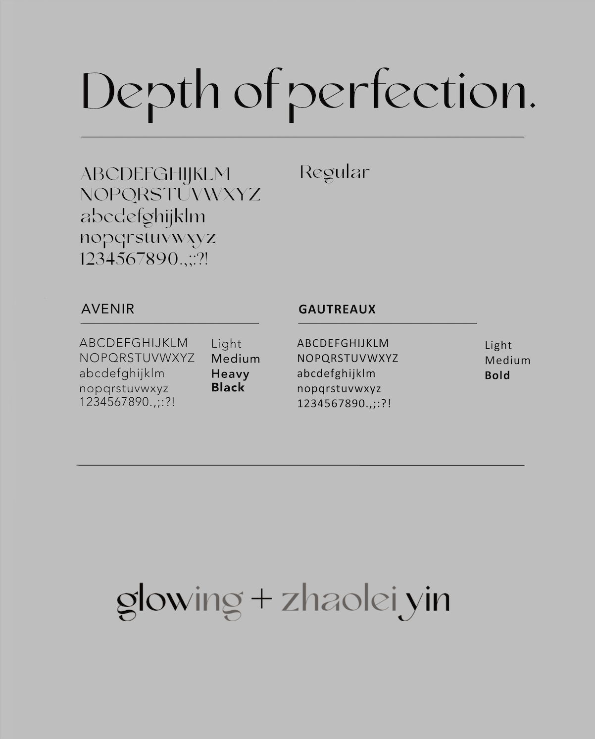 Glowyin typeface and logotype